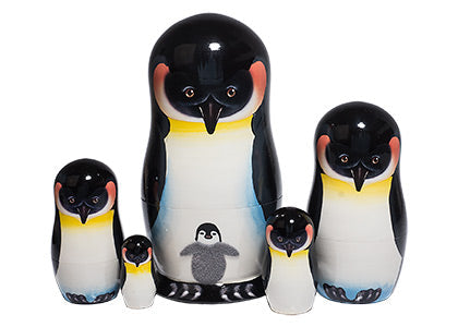 Russian Doll Toys Emperor Penguins 5pc/5''