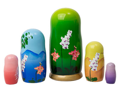 Russian Doll Toys Peacocks 5pc/6"