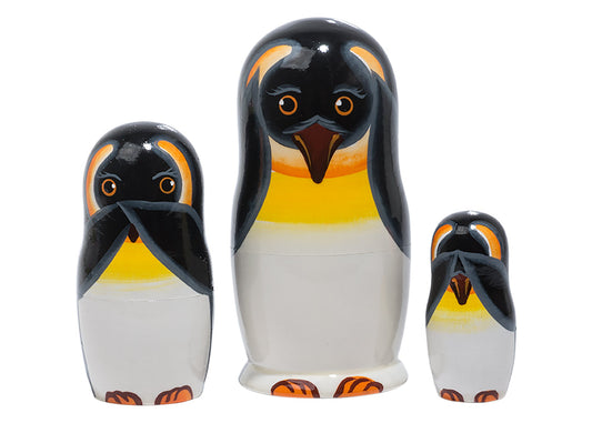 Russian Doll Toys See No Evil Penguins 3pc/4''