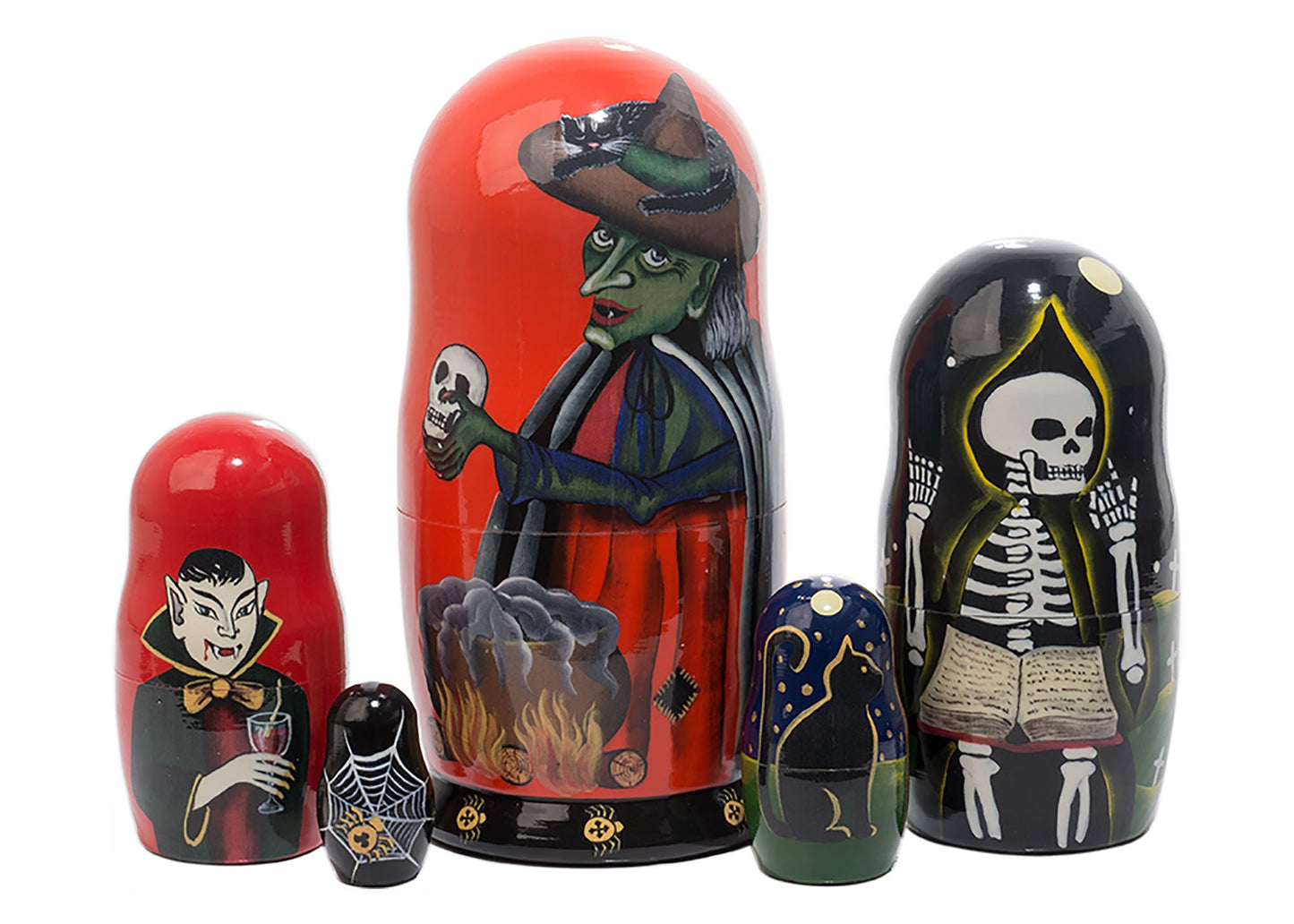 Russian Stackable Doll Halloween 5pc/6''