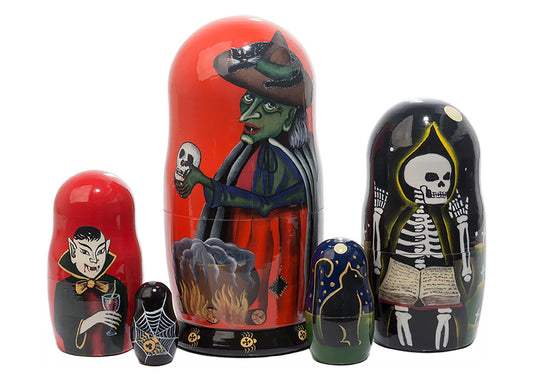 Russian Stackable Doll Halloween 5pc/6''