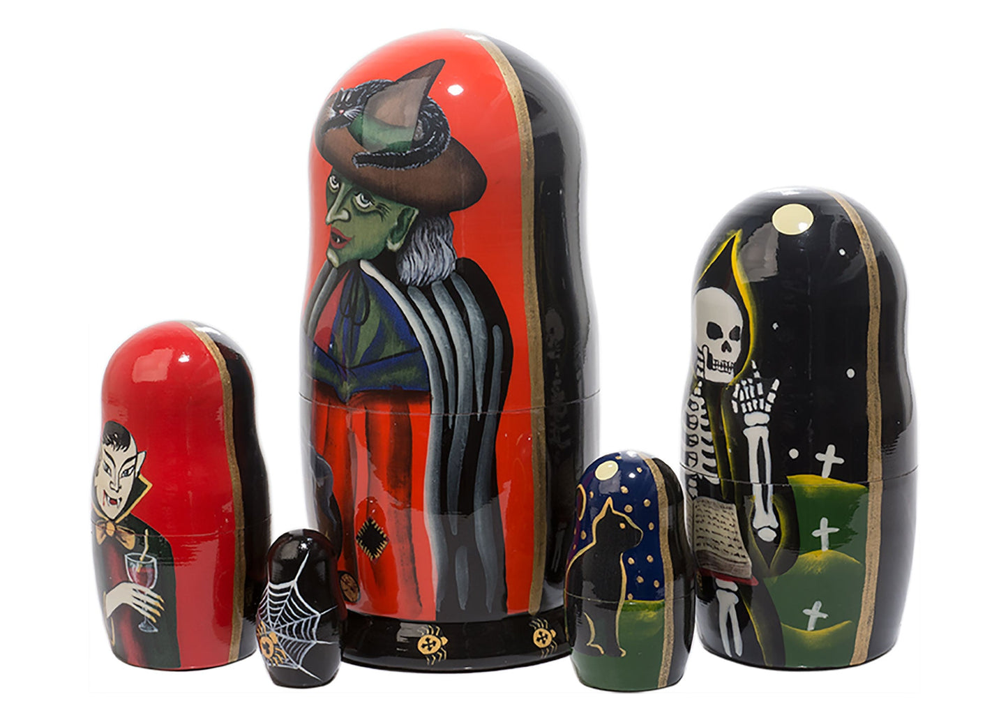 Russian Stackable Doll Halloween 5pc/6''