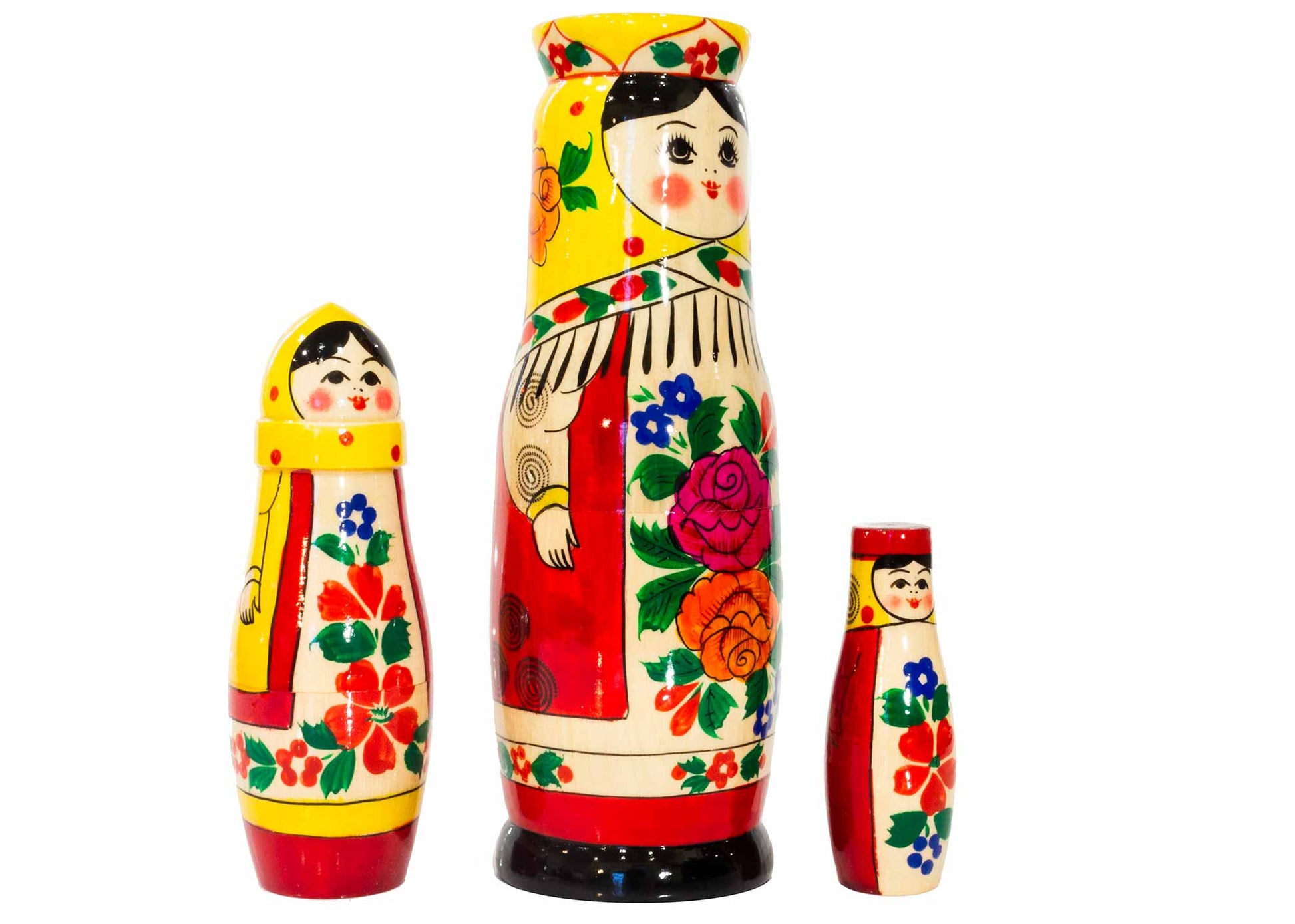 Russian Stackable Doll Semenov Tall Girl 3pc/8”