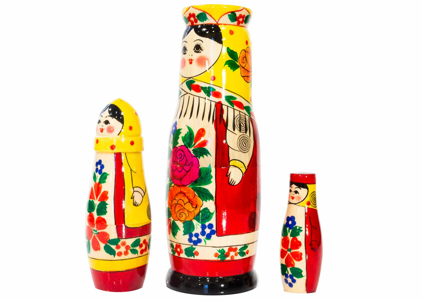 Russian Stackable Doll Semenov Tall Girl 3pc/8”