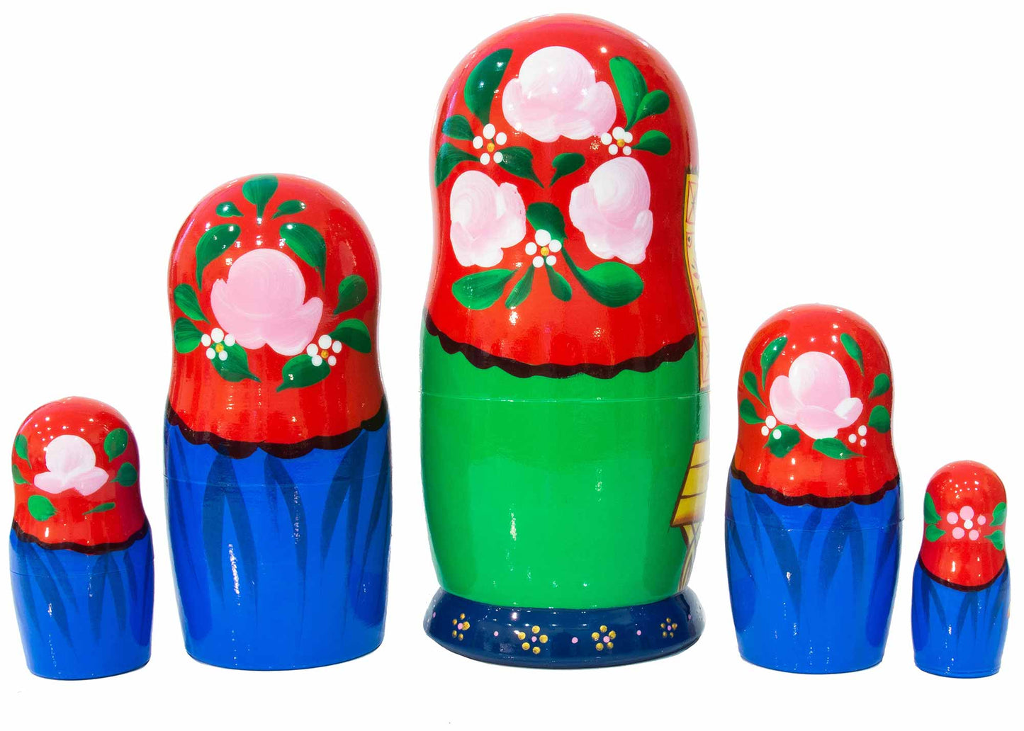 Russian Stackable Dolls Spinner Matryoshka 5pc/5.5''
