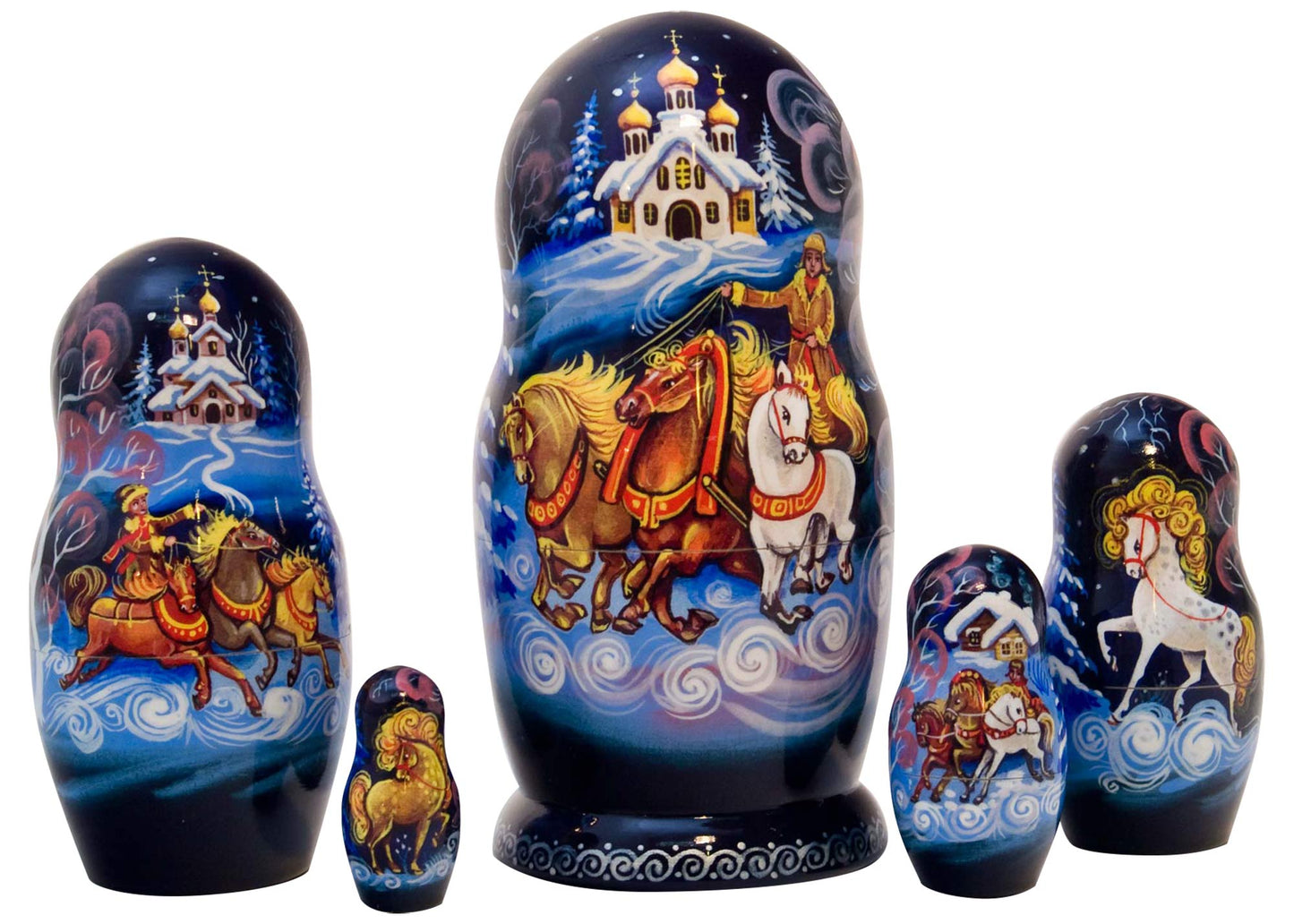 Stackable Doll Winter Troika 5pc/6''