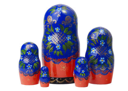 Stackable Dolls Balalaika Matryoshka 5pc/6''