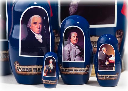 Stackable Dolls Founding Fathers 7pc/8"&nbsp;
