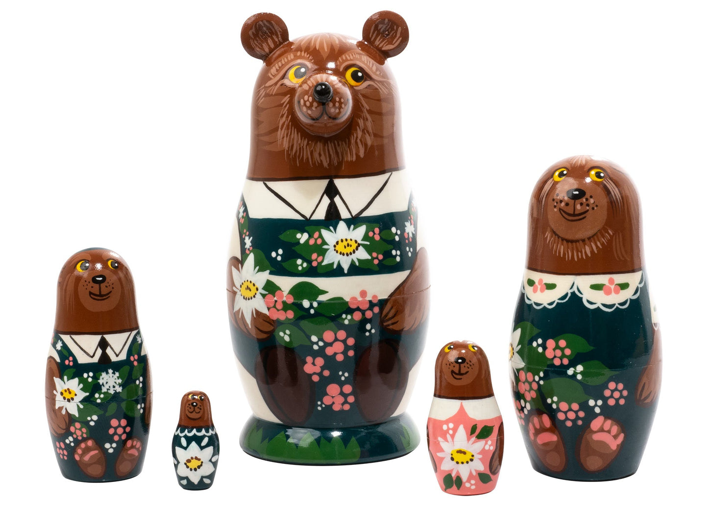 Stackable Dolls Alpine Bear 5pc/5"