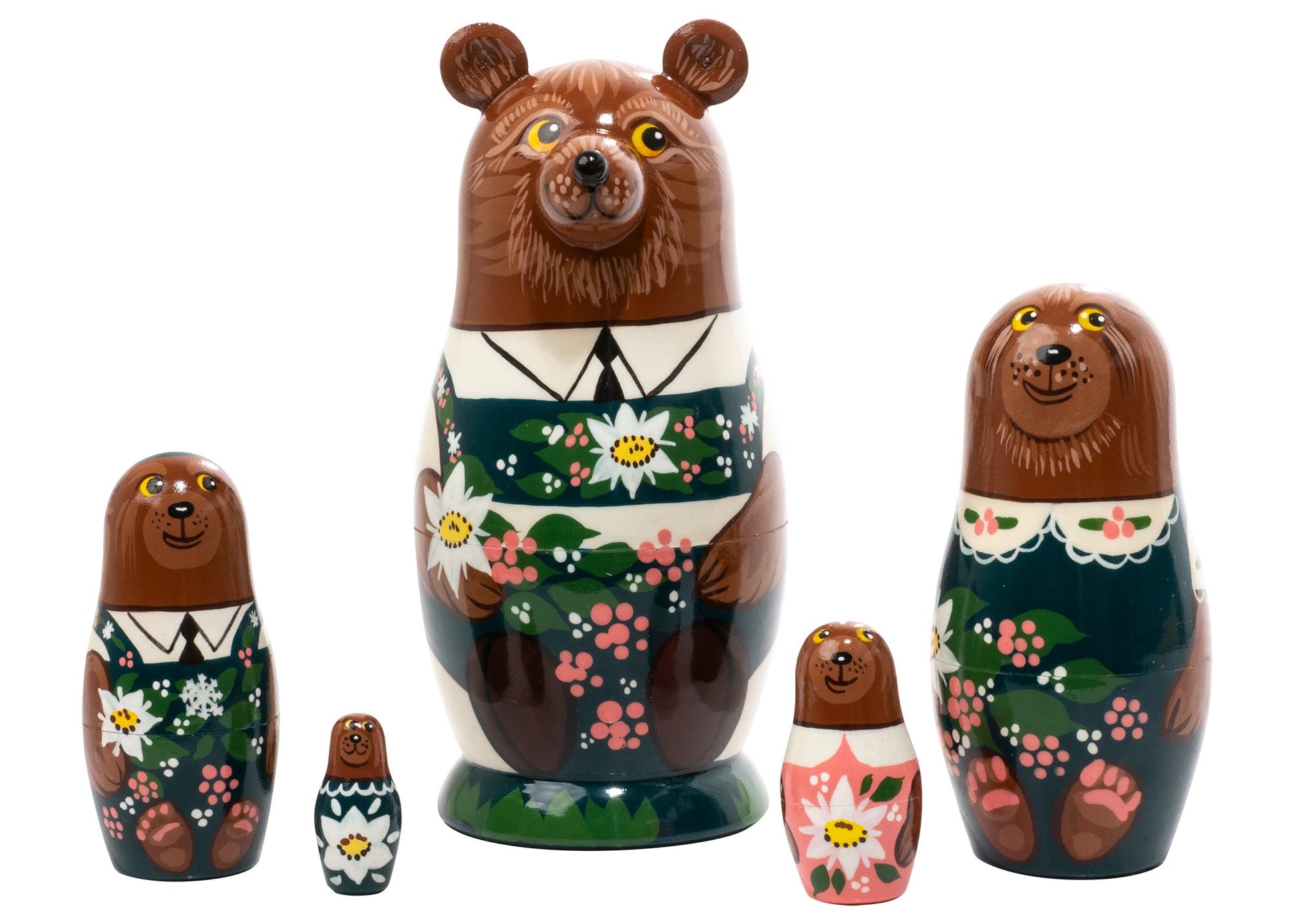 Stackable Dolls Alpine Bear 5pc/5"