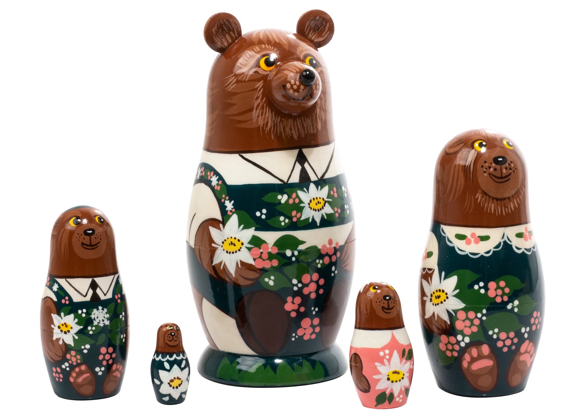 Stackable Dolls Alpine Bear 5pc/5"