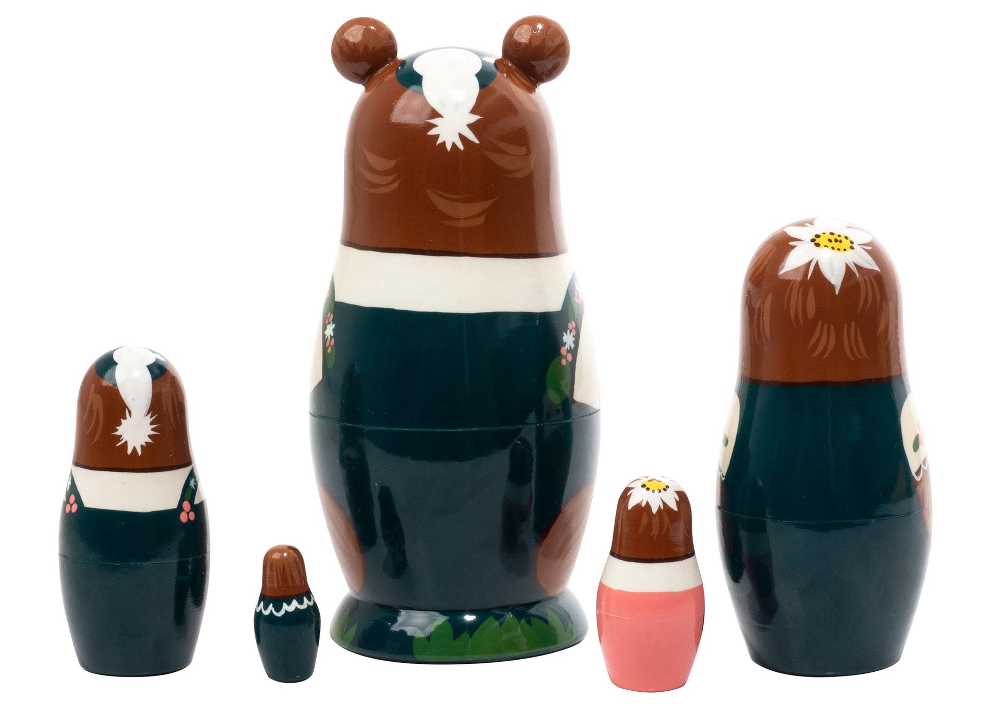 Stackable Dolls Alpine Bear 5pc/5"