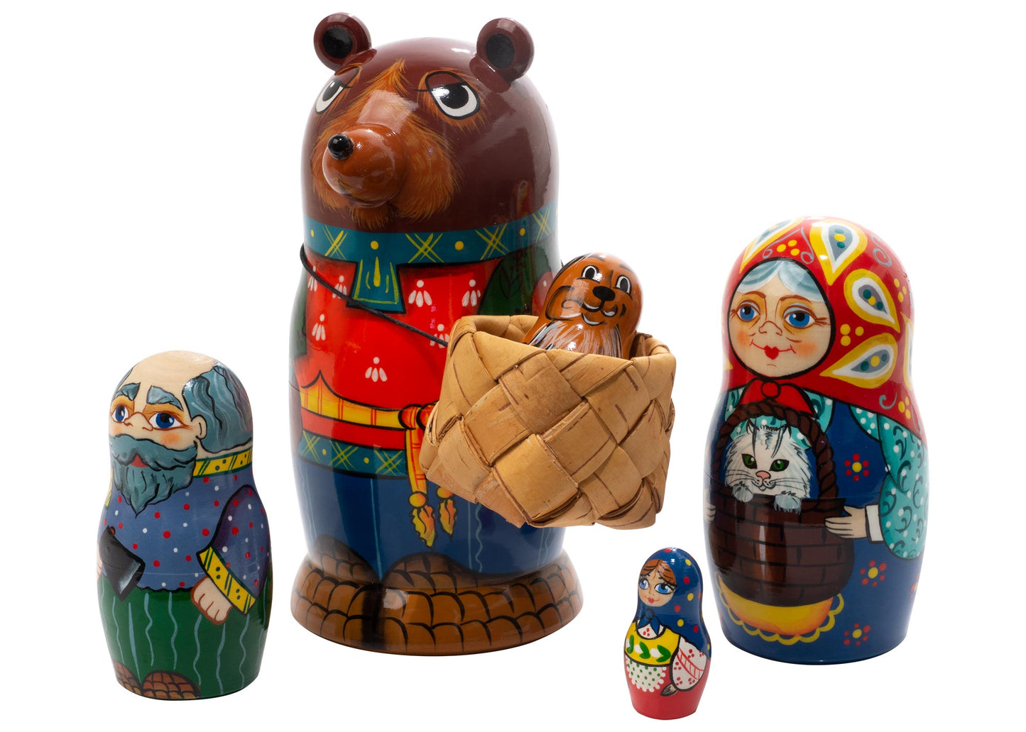 Stackable Dolls Masha and the Bear 5pc/6"