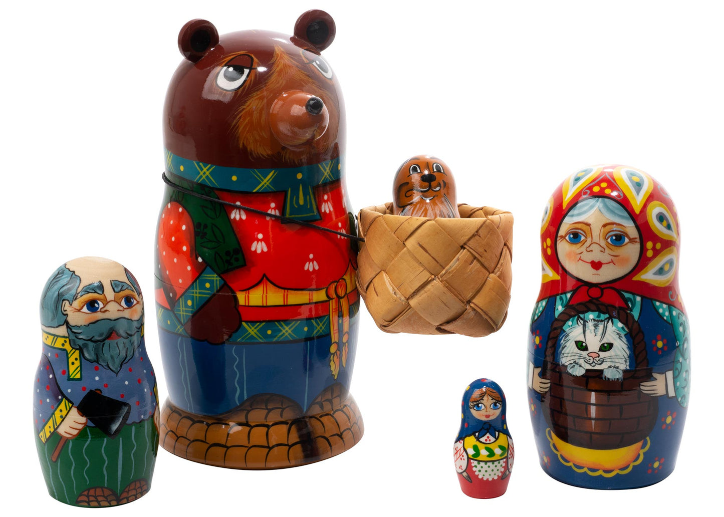 Stackable Dolls Masha and the Bear 5pc/6"