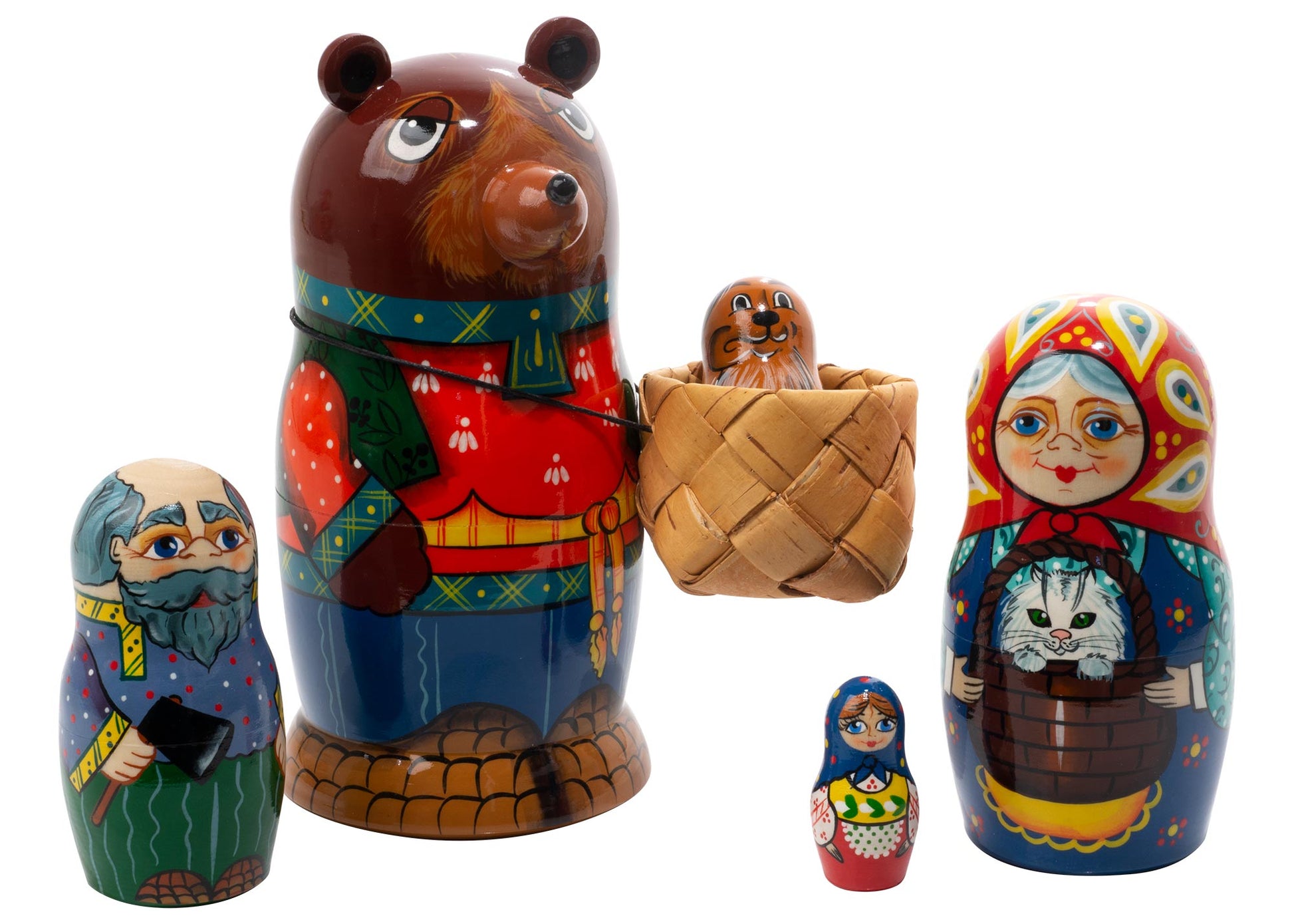 Stackable Dolls Masha and the Bear 5pc/6"