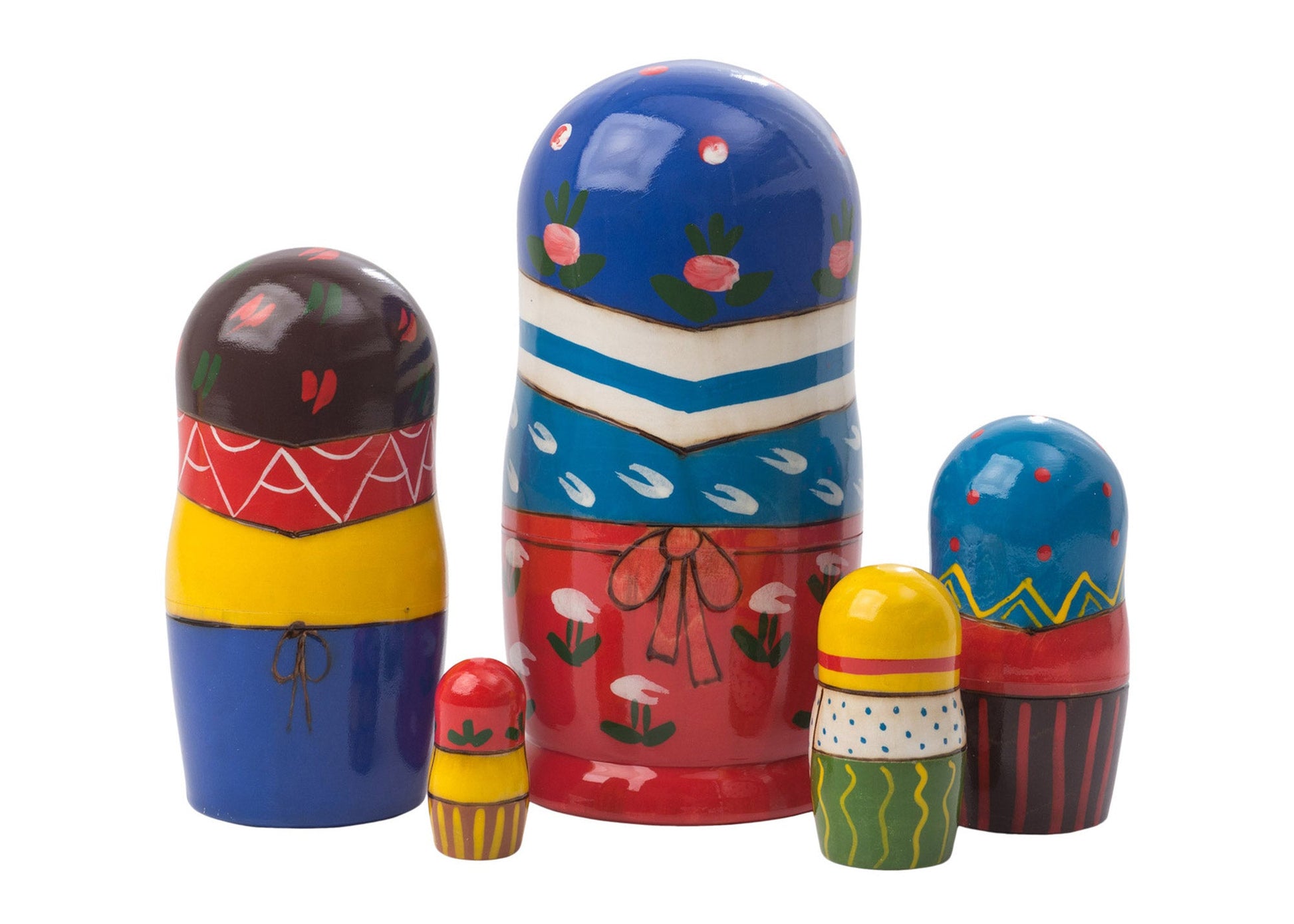 Stackable Dolls Peasant Family 5pc/6’’