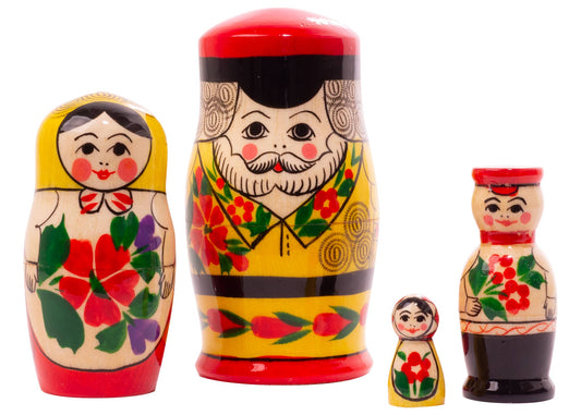 Stackable Dolls Semenov Family Man 4pc/5''