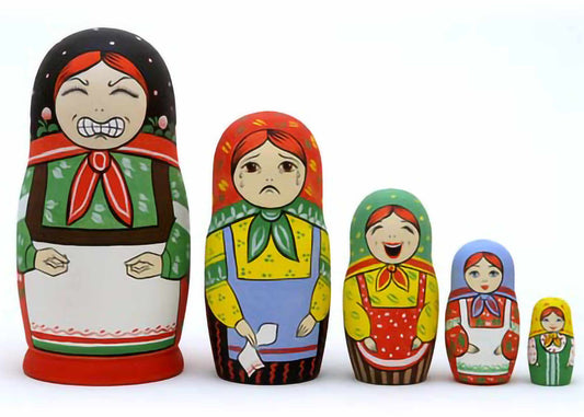 Stackable Dolls Stress Reliever 5pc/6''