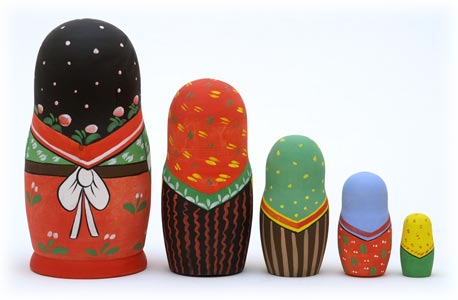 Stackable Dolls Stress Reliever 5pc/6''