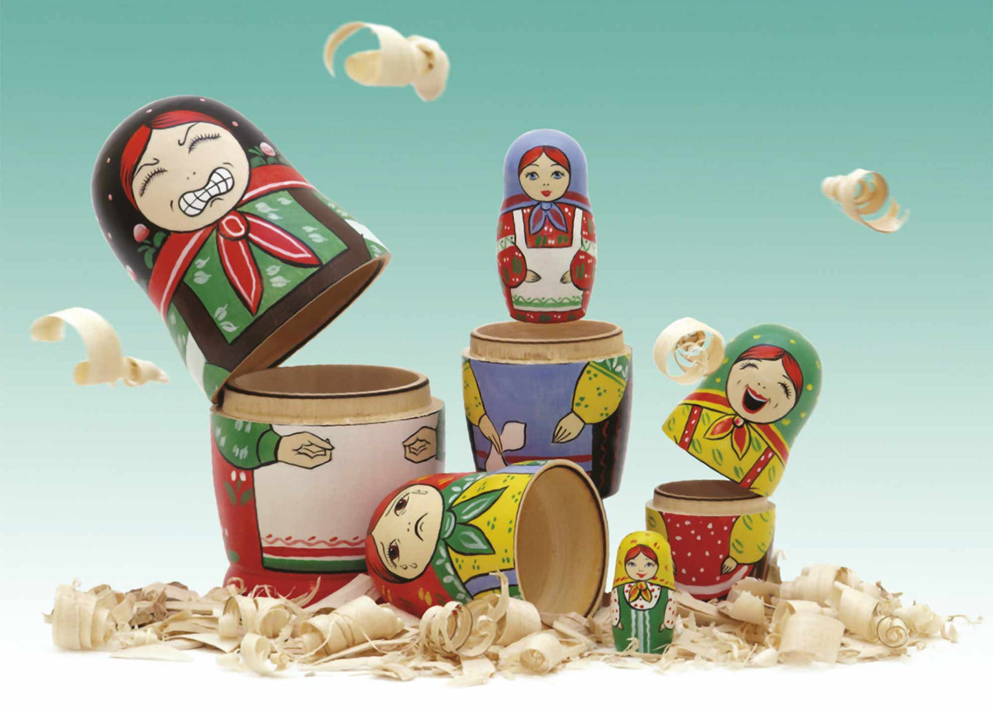 Stackable Dolls Stress Reliever 5pc/6''
