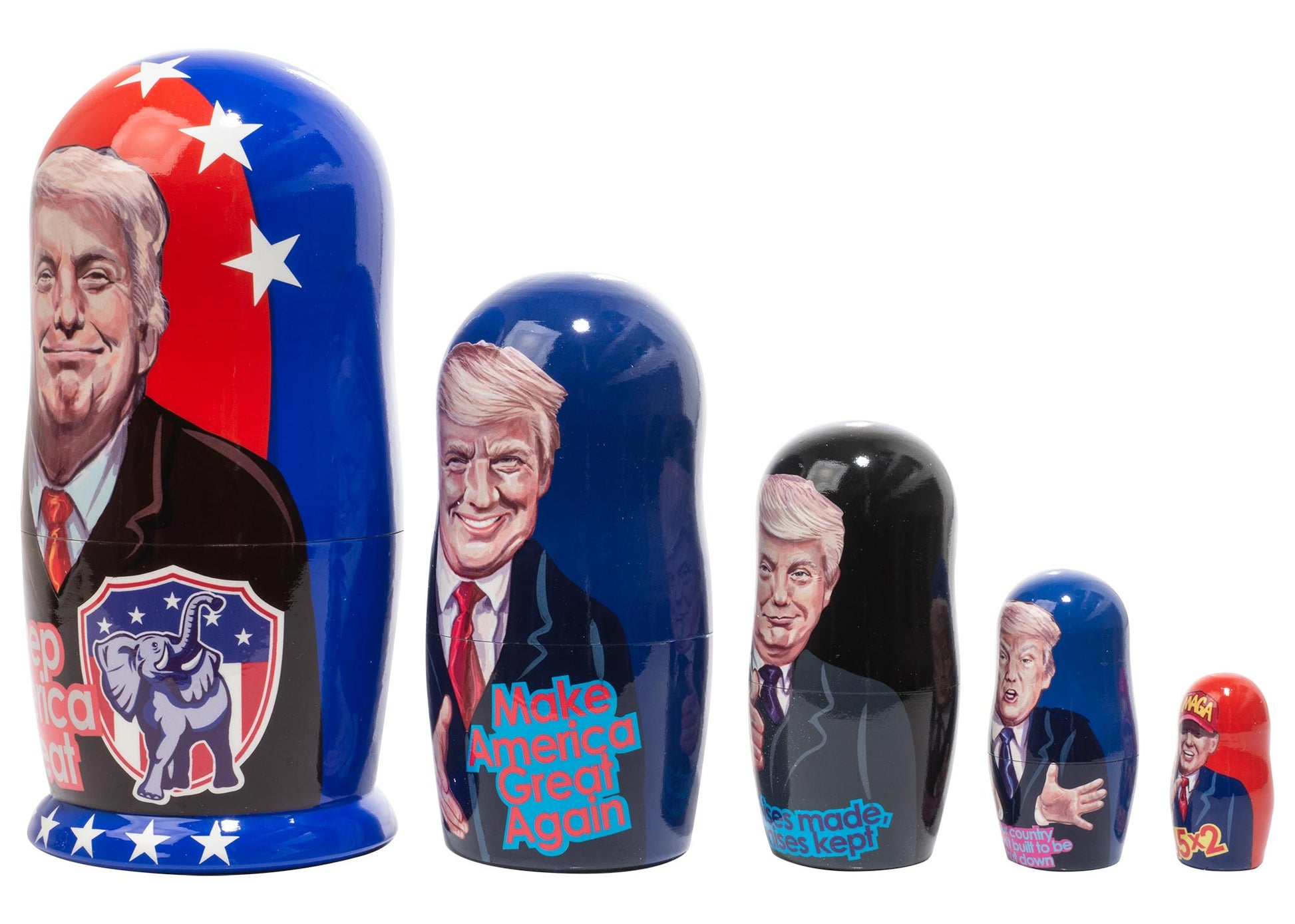 Stackable Dolls Trump MAGA 5pc/6"