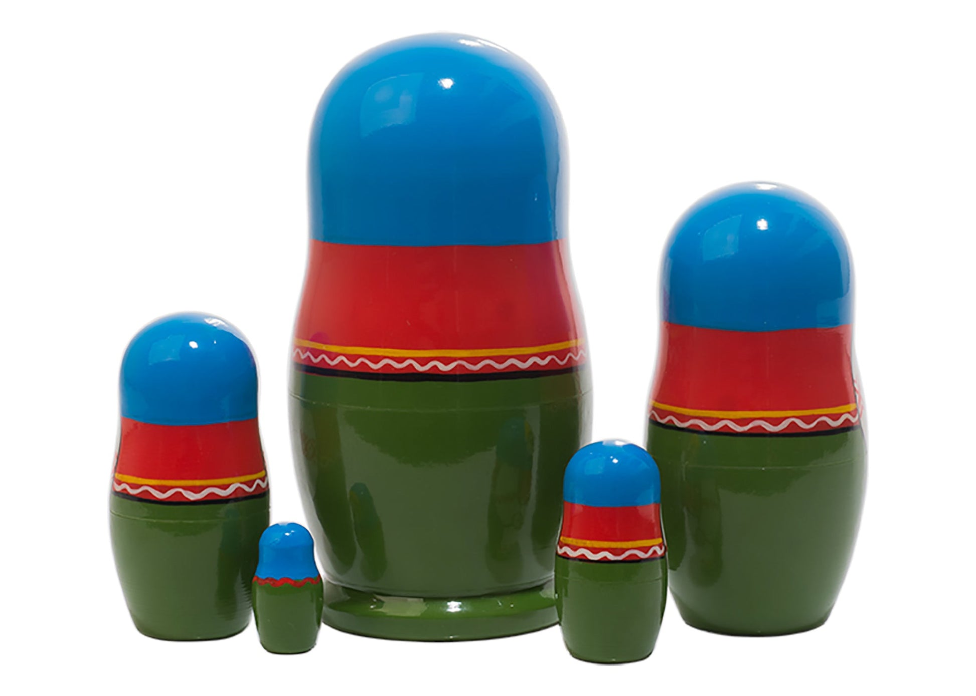 Stackable Russian Dolls Belarus Folk 5pc/4''
