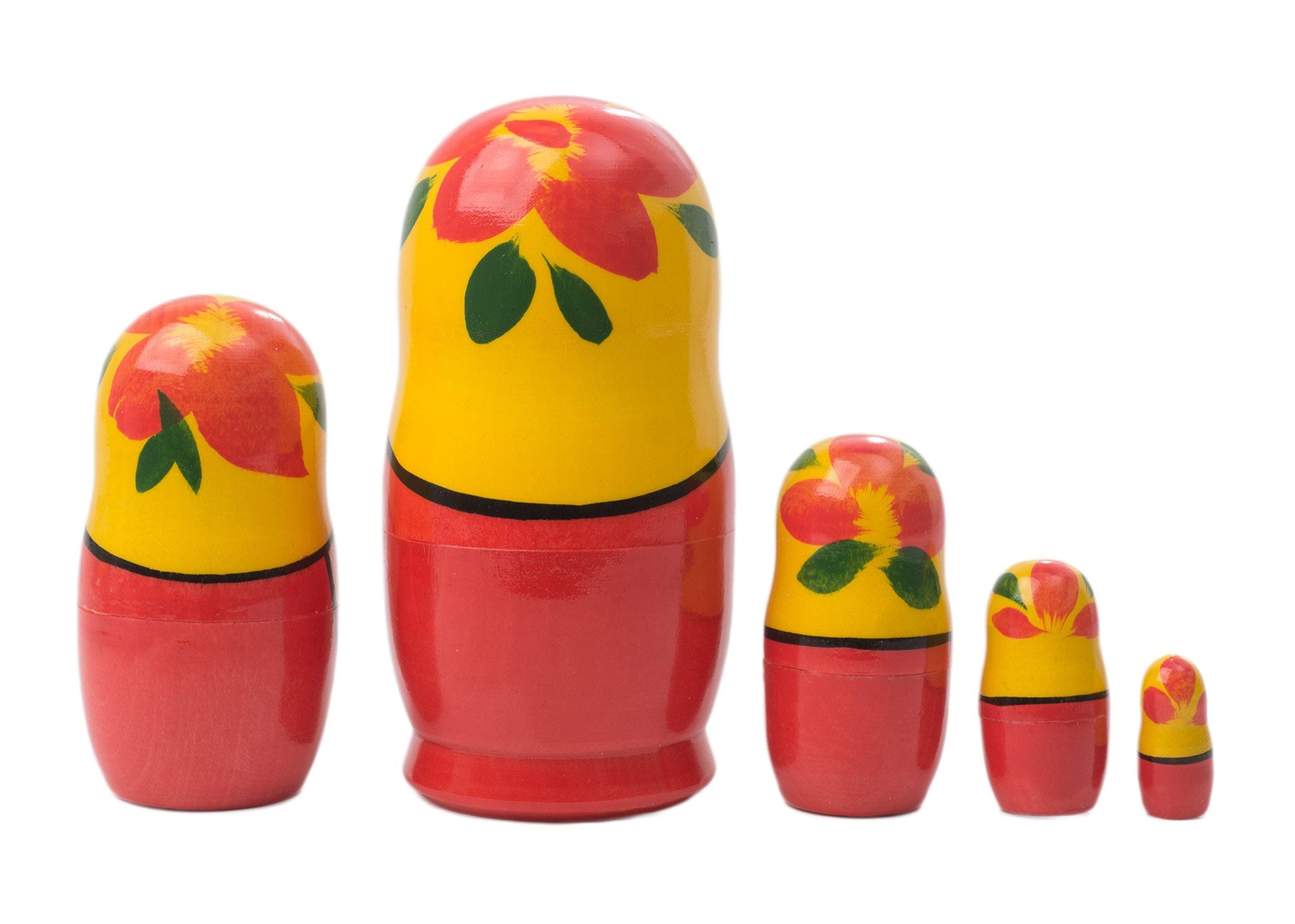Stackable Russian Dolls Semenov 5pc/4"