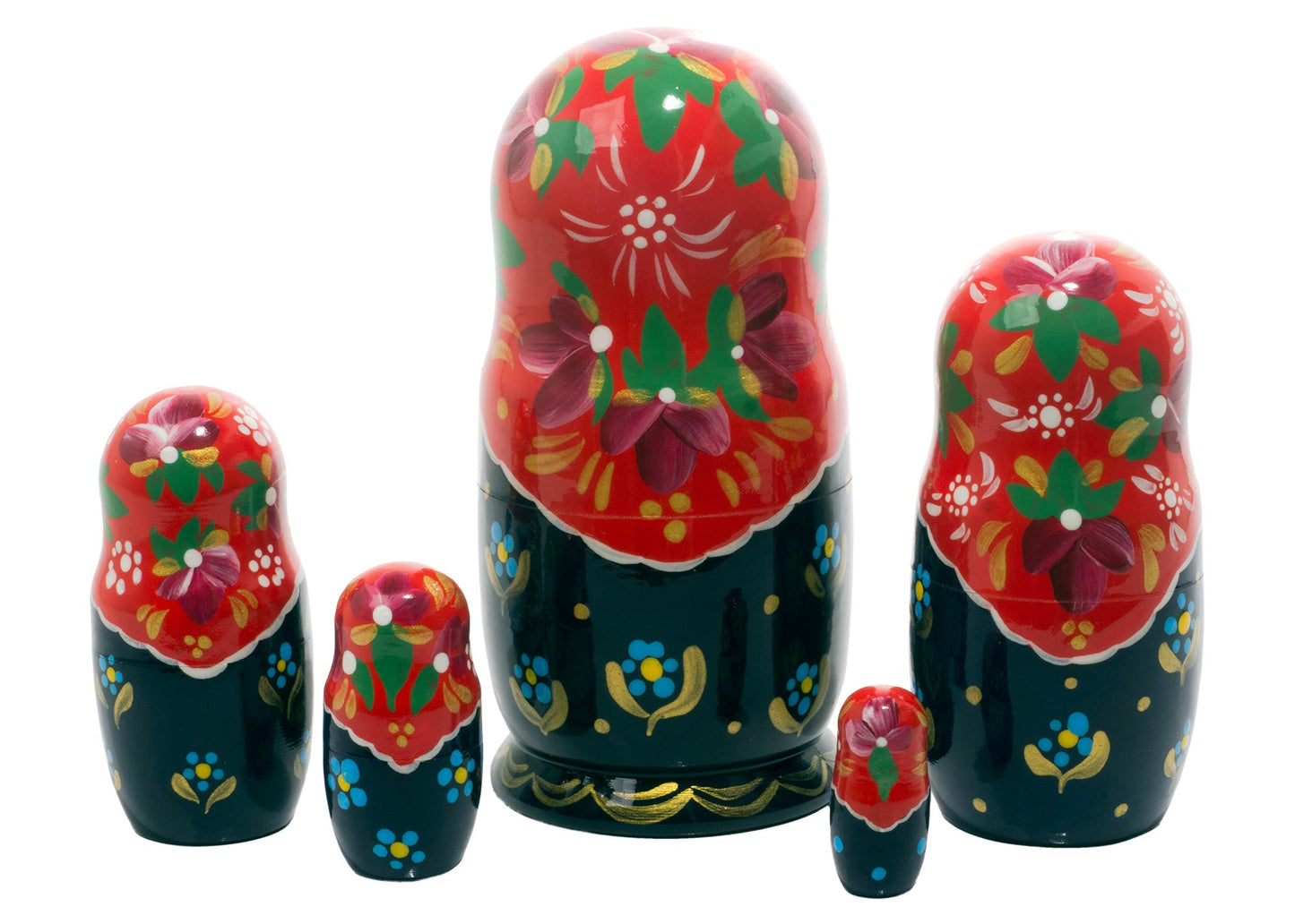 Russian Stackable Dolls Sunflower Doll 5pc/6”