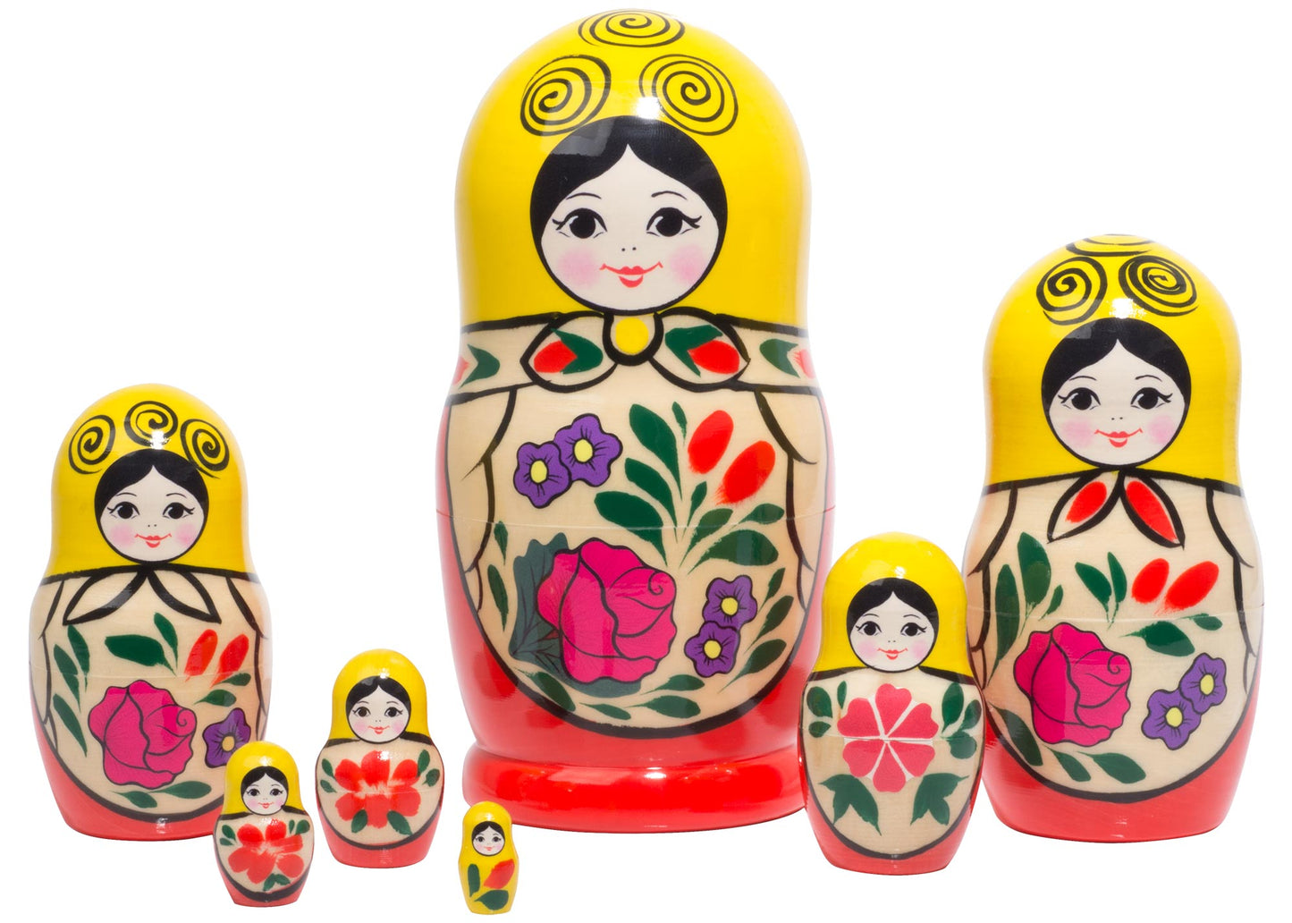 Traditional Russian Dolls Semenov 7pc/6”