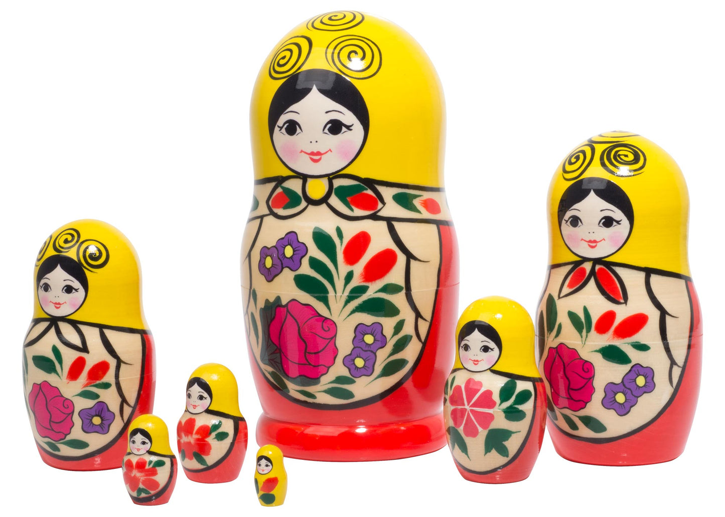 Traditional Russian Dolls Semenov 7pc/6”