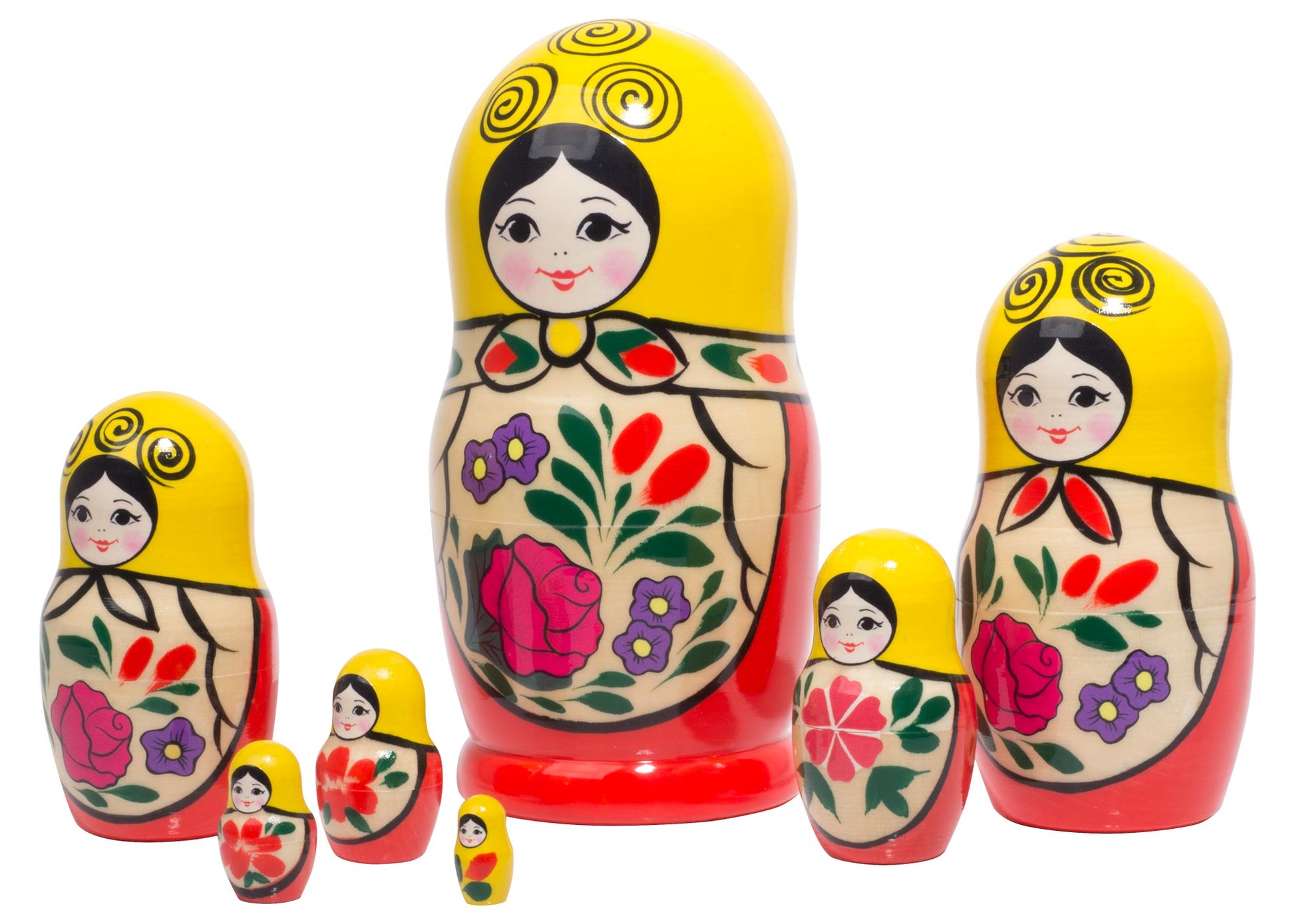 Traditional Russian Dolls Semenov 7pc/6”