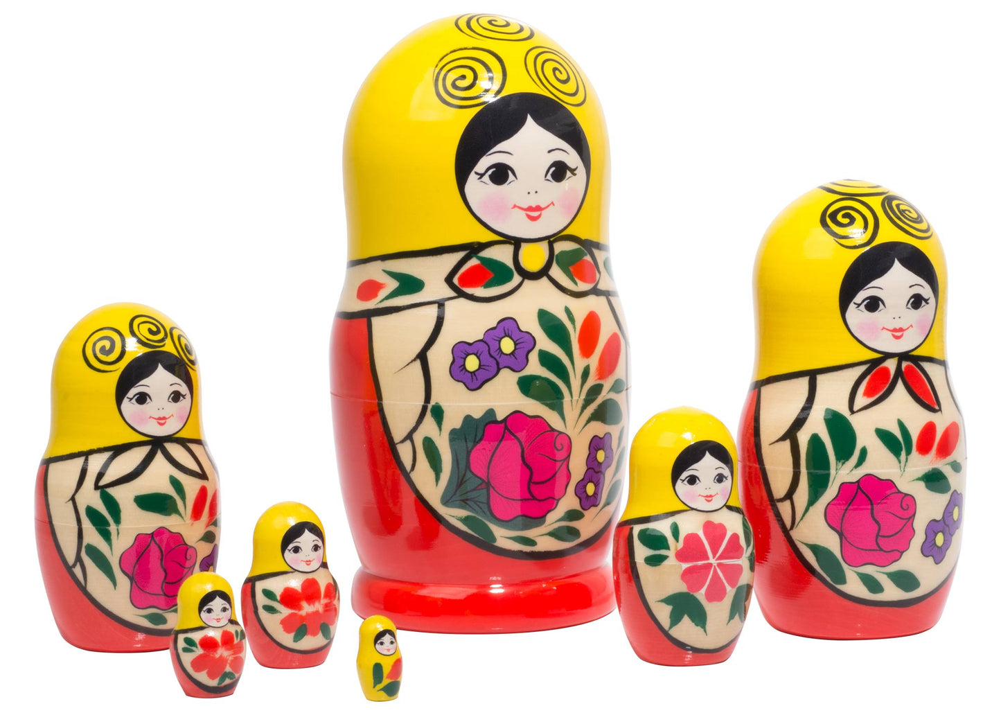 Traditional Russian Dolls Semenov 7pc/6”