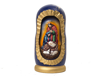 Xmas Nesting Dolls Silent Night Nativity Doll 5pc/6''