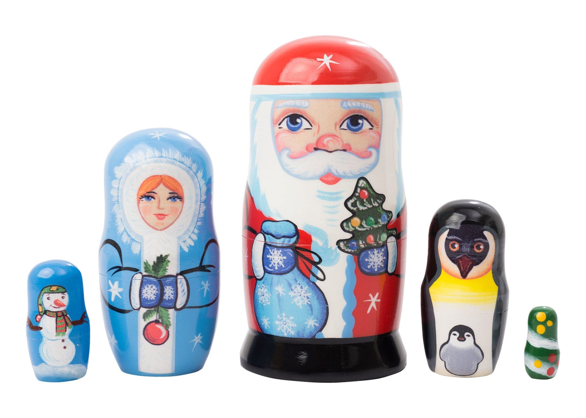 Xmas Nesting Dolls Christmas Doll 5pc/4''