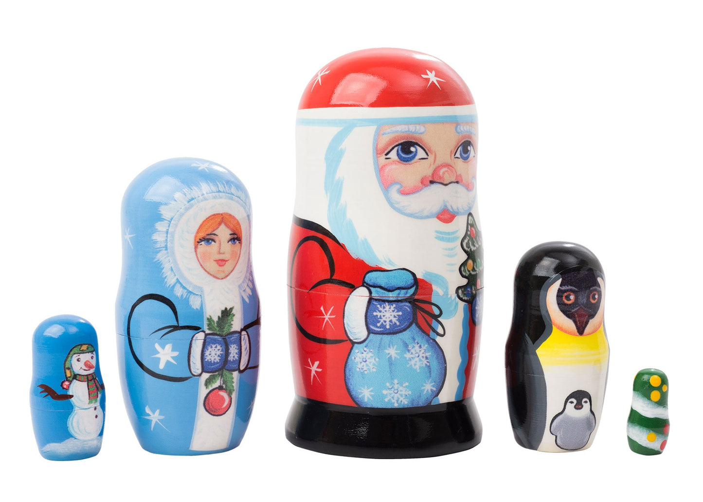 Xmas Nesting Dolls Christmas Doll 5pc/4''