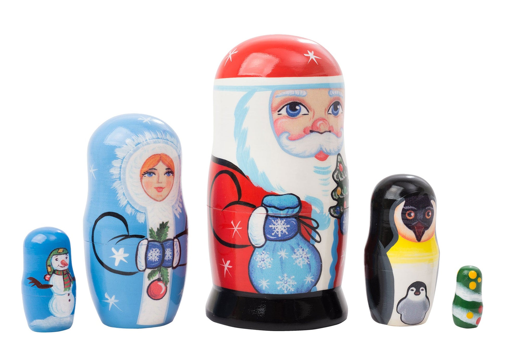 Xmas Nesting Dolls Christmas Doll 5pc/4''