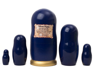 Xmas Nesting Dolls Silent Night Nativity Doll 5pc/6''