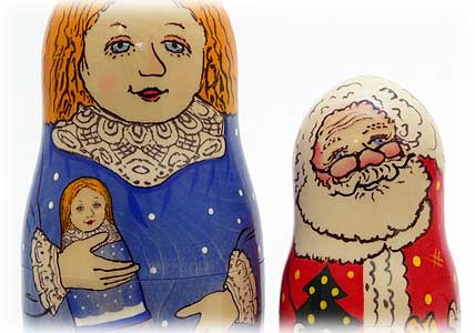 Xmas Nesting Dolls Snow Maiden 5pc/6"