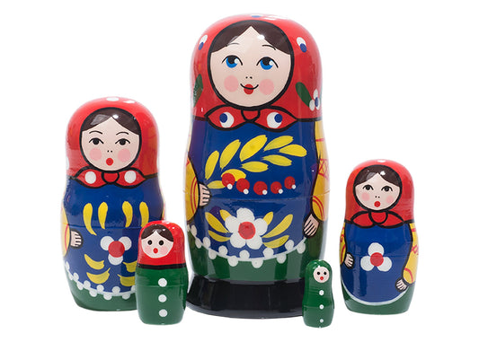 Matryoshka Stacking Dolls Zagorsk 5pc/4”